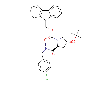 (2S,4R)-(9H-fluoren-9-yl)methyl 4-(tert-butoxy)-2-((4-chlorobenzyl)carbamoyl)pyrrolidine-1-carboxylate