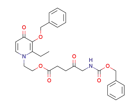 Molecular Structure of 1574379-22-8 (2-(3-(benzyloxy)-2-ethyl-4-oxopyridin-1(4H)-yl)ethyl 5-(((benzyloxy)carbonyl)amino)-4-oxopentanoate)