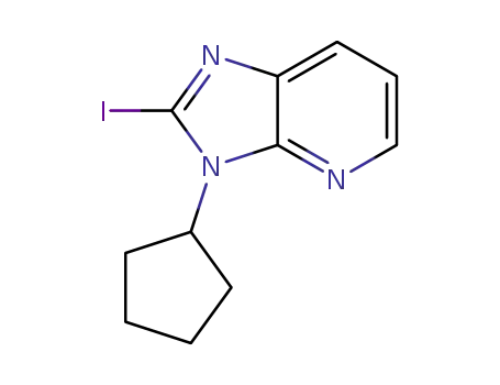Molecular Structure of 1359973-18-4 (3-cyclopentyl-2-iodo-3H-imidazo[4,5-b]pyridine)