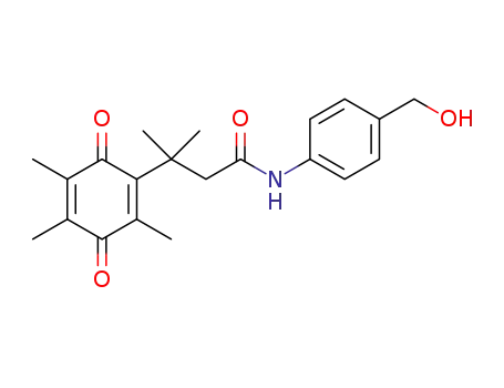 N-(4-(hydroxymethyl)phenyl)-3-methyl-3-(2,4,5-trimethyl-3,6-dioxocyclohexa-1,4-dien-1-yl)butanamide