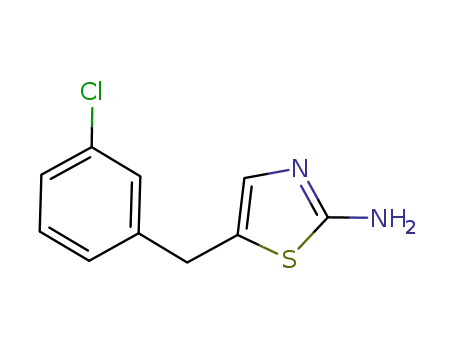 Molecular Structure of 313960-06-4 (2-Thiazolamine, 5-[(3-chlorophenyl)methyl]-)