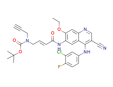 {(E)-3-[4-(3-chloro-4-fluorophenylamino)-3-cyano-7-ethoxyquinolin-6-ylcarbamoyl]-allyl}prop-2-ynyl carbamic acid tert-butyl ester