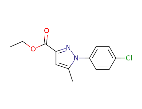 Molecular Structure of 126067-52-5 (1-(4-CHLORO-PHENYL)-5-METHYL-1H-PYRAZOLE-3-CARBOXYLIC ACID ETHYL ESTER)