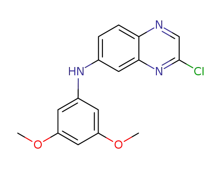 Molecular Structure of 1346245-13-3 (3-chloro-N-(3,5-dimethoxyphenyl)quinoxalin-6-amine)