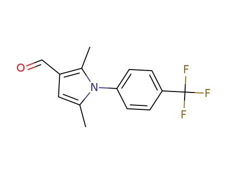Molecular Structure of 256529-25-6 (2,5-DIMETHYL-1-[4-(TRIFLUOROMETHYL)PHENYL]-1H-PYRROLE-3-CARBALDEHYDE)
