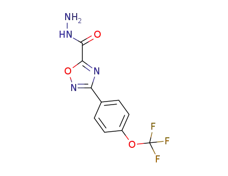 Molecular Structure of 883028-82-8 (3-(4-(trifluoromethoxy)phenyl)-1,2,4-oxadiazole-5-carbohydrazide)