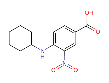 Molecular Structure of 333340-82-2 (4-CYCLOHEXYLAMINO-3-NITRO-BENZOIC ACID)