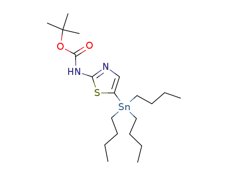 Molecular Structure of 243972-26-1 (2-Amino-5-(tributylstannyl)-1,3-thiazole, N-BOC protected)