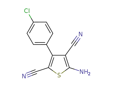 2,4-Thiophenedicarbonitrile, 5-amino-3-(4-chlorophenyl)-