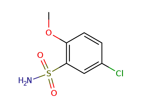 Molecular Structure of 82020-51-7 (Benzenesulfonamide, 5-chloro-2-methoxy-)