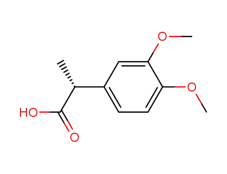 Molecular Structure of 390815-40-4 ((R)-2-(3,4-dimethoxyphenyl)propanoic acid)