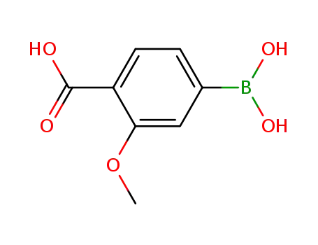 Molecular Structure of 851335-12-1 (3-METHOXY-4-CARBOXYPHENYLBORONIC ACID)