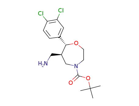 tert-butyl (6R,7R)-6-(aminomethyl)-7-(3,4-dichlorophenyl)-1,4-oxazepane-4-carboxylate