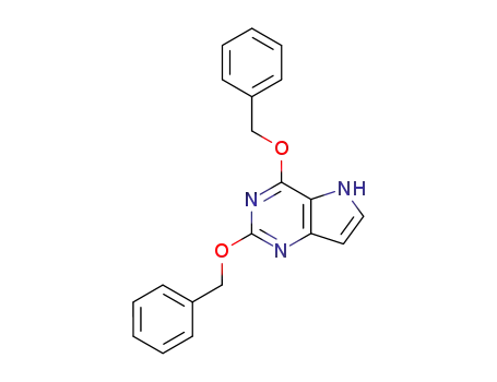 Molecular Structure of 222631-56-3 (5H-Pyrrolo3,2-dpyrimidine, 2,4-bis(phenylmethoxy)-)