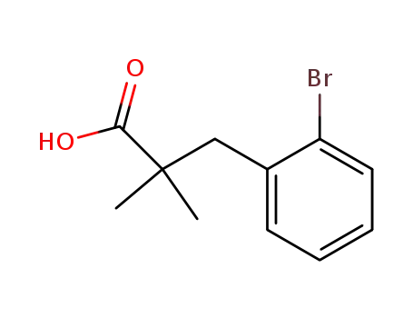 Molecular Structure of 149080-24-0 (3-(2-bromophenyl)-2,2-dimethylpropanoic acid)