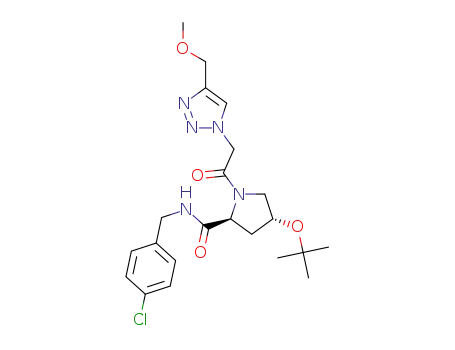 (2S,4R)-4-(tert-butoxy)-N-(4-chlorobenzyl)-1-(2-(4-(methoxymethyl)-1H-1,2,3-triazol-1-yl)acetyl)pyrrolidine-2-carboxamide