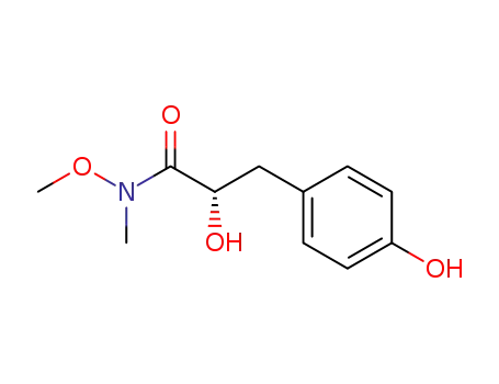 Molecular Structure of 915396-55-3 ((S)-2-hydroxy-3-(4-hydroxyphenyl)-N-methoxy-N-methylpropanamide)