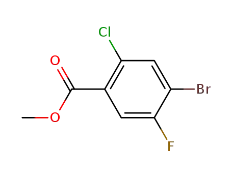 Molecular Structure of 908248-32-8 (Methyl 4-broMo-2-chloro-5-fluorobenzoate)
