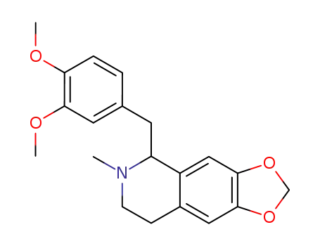 Molecular Structure of 5544-50-3 (5-(3,4-dimethoxybenzyl)-6-methyl-5,6,7,8-tetrahydro[1,3]dioxolo[4,5-g]isoquinoline)