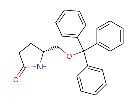 Molecular Structure of 124665-91-4 ((R)-(-)-5-(TRITYLOXYMETHYL)-2-PYRROLIDONE)