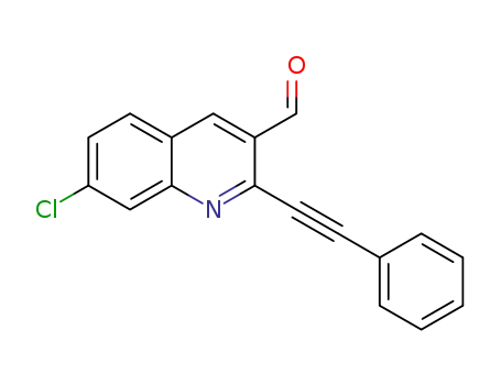 Molecular Structure of 1421925-29-2 (7-chloro-2-(phenylethynyl)quinoline-3-carbaldehyde)