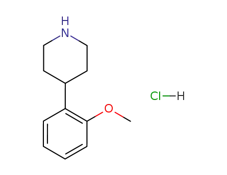 Molecular Structure of 82212-04-2 (4-(2-METHOXYPHENYL) PIPERIDINE HYDROCHLORIDE)