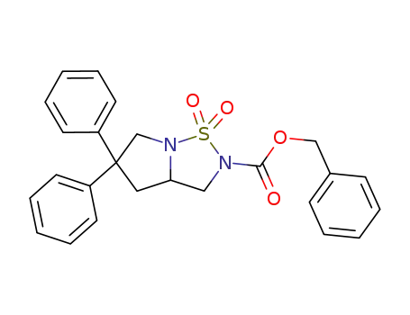 benzyl 5,5-diphenyl-tetrahydropyrrolo[1,2-b][1,2,5]thiadiazole-2(3H)-carboxylate-1,1-dioxide