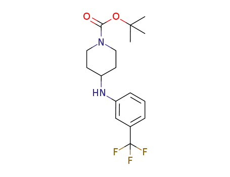 Molecular Structure of 477864-09-8 (1-BOC-4-(3-TRIFLUOROMETHYL-PHENYLAMINO)-PIPERIDINE)