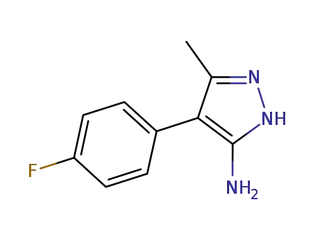Molecular Structure of 62538-16-3 (1H-Pyrazol-3-amine, 4-(4-fluorophenyl)-5-methyl-)