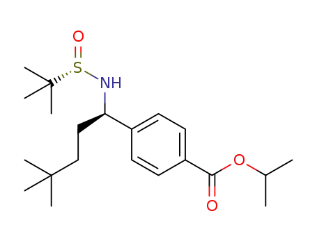 4-((R)-1-((S)-1,1-dimethylethylsulfinamido)-4,4-dimethylpentyl)benzoate