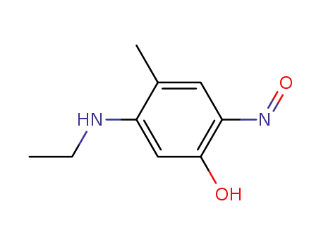 Molecular Structure of 63549-31-5 (5-ethylamino-4-methyl-2-nitrosophenol hydrochloride)
