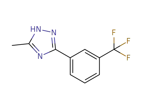 Molecular Structure of 1094688-10-4 (5-methyl-3-(3-(trifluoromethyl)phenyl)-1H-1,2,4-triazole)