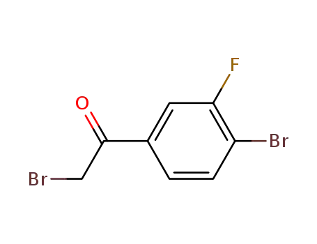 Molecular Structure of 1003879-02-4 (2-bromo-1-(4-bromo-3-fluorophenyl)ethanone)