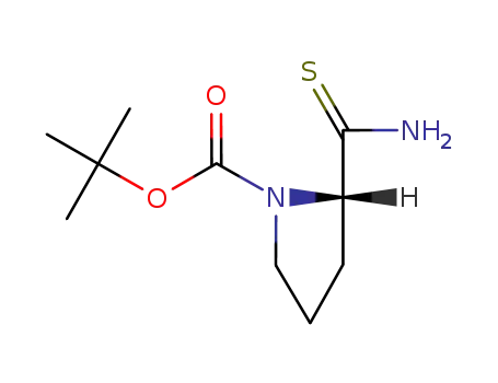 Molecular Structure of 101410-18-8 ((S)-2-THIOCARBAMOYL-PYRROLIDINE-1-CARBOXYLIC ACID TERT-BUTYL ESTER)