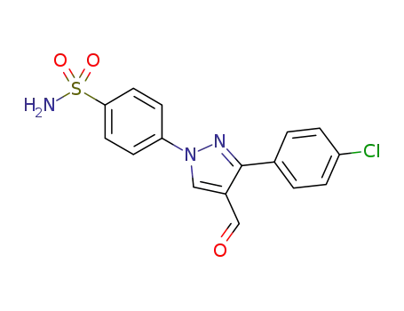 4-(3-(4-chlorophenyl)-4-formyl-1H-pyrazol-1-yl)benzenesulfonamide