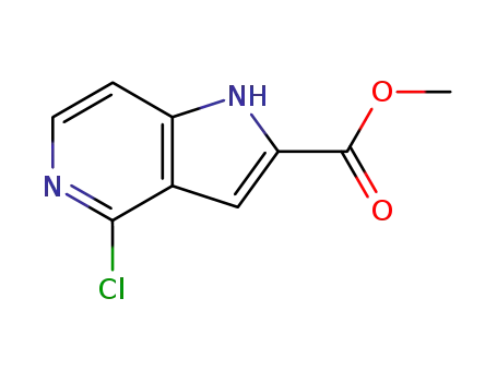 Molecular Structure of 688357-19-9 (METHYL 4-CHLORO-5-AZAINDOLE-2-CARBOXYLATE)