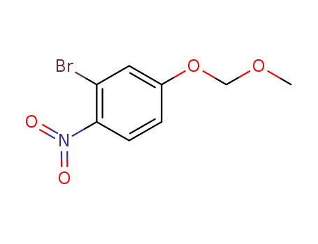 Molecular Structure of 929095-52-3 (Benzene, 2-bromo-4-(methoxymethoxy)-1-nitro-)