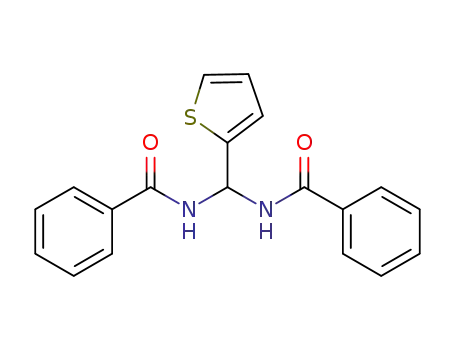 Molecular Structure of 640238-55-7 (N,N′?(thiophen?2?ylmethylene)bisbenzamide)