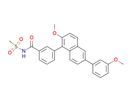 Molecular Structure of 1064681-28-2 (3-(2-Methoxy-6-(3-methoxyphenyl)naphthalene-1-yl)-N-(methylsulfonyl)-benzamide)