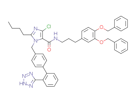 2-n-butyl-5-chloro-3-[2'-(2H-tetrazol-5-yl)-biphenyl-4-ylmethyl]-3H-imidazole-4-carboxylic acid[3-(3,4-bis-benzyloxyphenyl)propyl]amide
