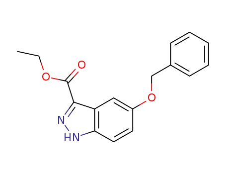 Molecular Structure of 865887-17-8 (ETHYL 5-BENZYLOXY-1H-INDAZOLE-3-CARBOXYLATE)