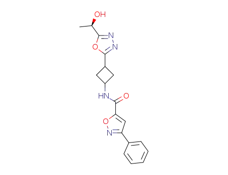 N-(trans-3-[5-[(1R)-1-hydroxyethyl]-1,3,4-oxadiazol-2-yl]cyclobutyl)-3-phenyl-1,2-oxazole-5-carboxamide