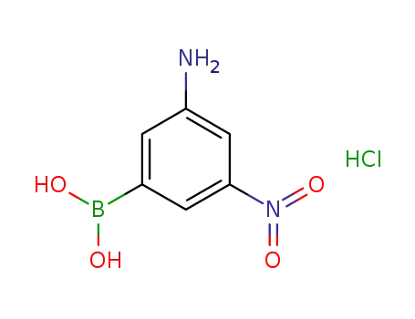 Molecular Structure of 389621-79-8 ((3-AMINO-5-NITROPHENYL)BORONIC ACID HCL SALT)