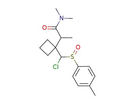 Molecular Structure of 1150277-44-3 (2-(1-[chloro(p-tolylsulfinyl)methyl]cyclobutyl)-N,N-dimethylpropionamide)