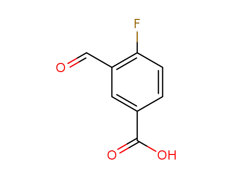 Molecular Structure of 845885-90-7 (4-FLUORO-3-FORMYL-BENZOIC ACID)