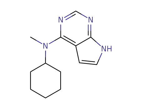 Molecular Structure of 252722-30-8 (N-cyclohexyl-N-methyl-7H-pyrrolo[2,3-d]pyrimidin-4-amine)