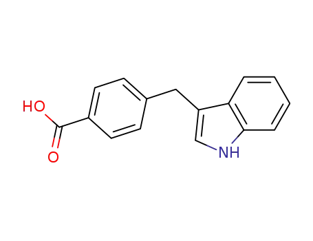 Molecular Structure of 949928-48-7 (4-((1H-indol-3-yl)methyl)benzoic acid)