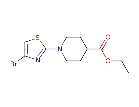 Molecular Structure of 1207618-17-4 (Ethyl 1-(4-bromothiazol-2-yl)piperidine-4-carboxylate)