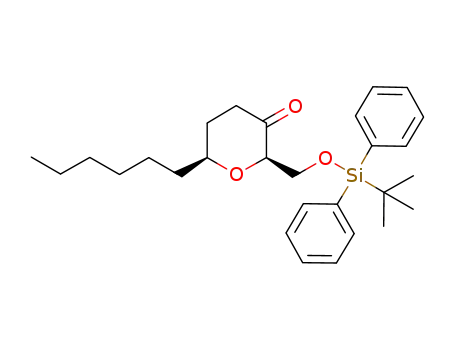 (2R,6S)-2-((tert-butyldiphenylsilyloxy)methyl)-6-hexyldihydro-2H-pyran-3(4H)-one