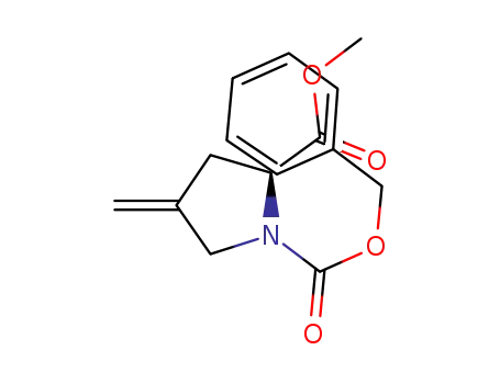 Molecular Structure of 200184-60-7 (Methyl (S) - 4 - Methylene - 1 - (benzyloxycarbonyl)pyrrolidine carboxylate)